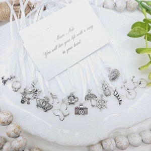 15 Traditional Style Cake Pulls on Ribbon Charms for Wedding Cake Set ...