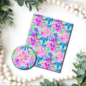 Sommer Tropische Blumen Bild Übertragungspapier /Polymer Clay WASSER-TRANSFER-Papier / Tontransfer zur Schmuckherstellung / D797