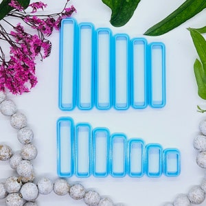 10mm wide ROUNDED RECTANGLE / polymer clay cutters / jewelry making / fondant / cake decorating