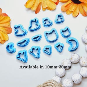 HALLOWEEN STUDS 3 polymer clay cutters / fondant cake decorating / jewelry making