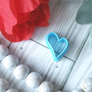 WONKY HEART Valentine&#39;s Day polymer clay cutters jewelry earrings fondant cake decorating