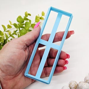 RECTANGLE BOOKMARK polymer clay cutter/  fits clay transfer sheets / jewelry making earrings / fondant cake decorating  bookmark