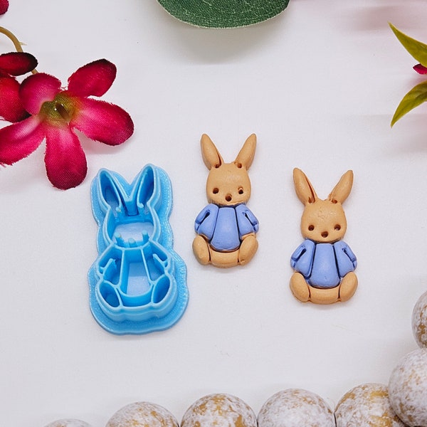 PETER RABBIT / Easter polymer clay cutters / jewelry making / fondant cake decorating