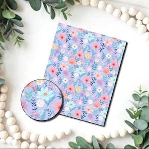 Krijtachtige pastelkleurige bloemen afbeeldingstransferpapier /polymeerklei WATEROVERDRACHT papier / kleitransfer voor het maken van sieraden / vel bloemenpapier D776