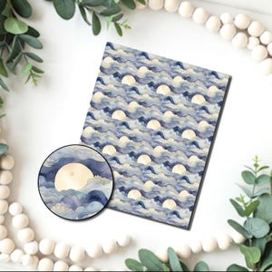 Maan Nachtelijke hemel afbeelding transferpapier /polymeerklei WATER TRANSFER papier / klei transfer voor sieraden maken / hemelse sterren / D854