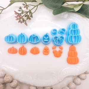 EMBOSSED PUMPKINS / polymer clay cutter / fondant / jewelry making