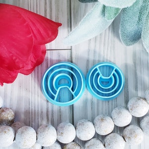 MODERN CIRCLE style 1 polymer clay cookie cutter jewelry earrings fondant cake decorating