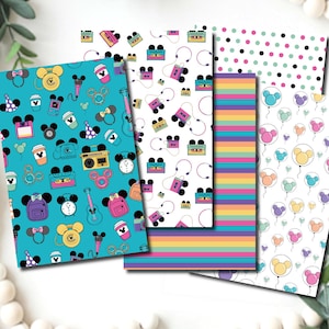 Magische muziek muisoren transferpapier/polymeerklei WATEROVERDRACHT papier/klei transfer voor sieraden maken/partij afbeeldingsvel D739 set