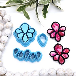 STONE INLAY Bezel 3 piece set style 3, polymer clay cutters set, jewelry bundle, jewelry making, faux stone cutter, boho cutter