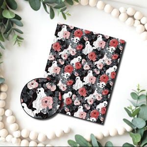 Geister Blumen Bild Übertragungspapier /Polymer Clay WASSER-TRANSFER-Papier / Tontransfer zur Schmuckherstellung / Blumenmuster D784