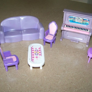 Vintage plastic doll house furniture