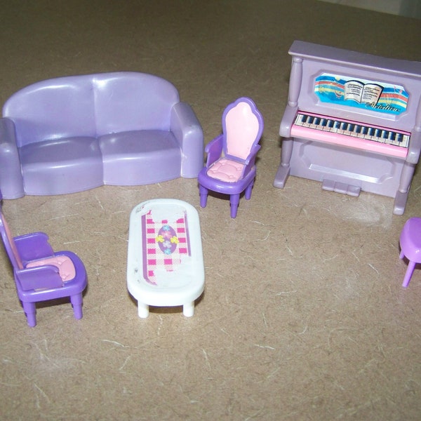 Vintage plastic doll house furniture