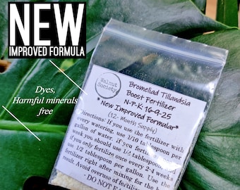 Bromeliad Tillandsia Fertilizer || Air Plant Fertilizer Food || 16-9-25 (12- Month Supply || ~0.8 oz)