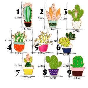 Speling - Cactus & Vetplant Emaille Pin Set van 9