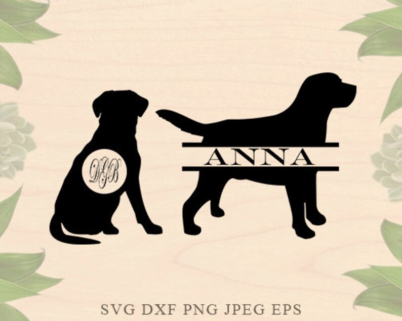 Download Golden retriever SVG monogram Dog svg Split monogram svg ...