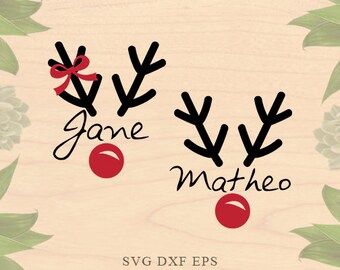 Christmas monogram SVG Reindeer monogram SVG Reindeer svg monograms svg EPS Dxf Cricut downloads Cricut files Silhouette files Silhouette