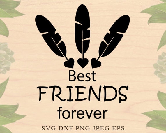 Download Best friends svg feather SVG Besties SVG BFF svg ...