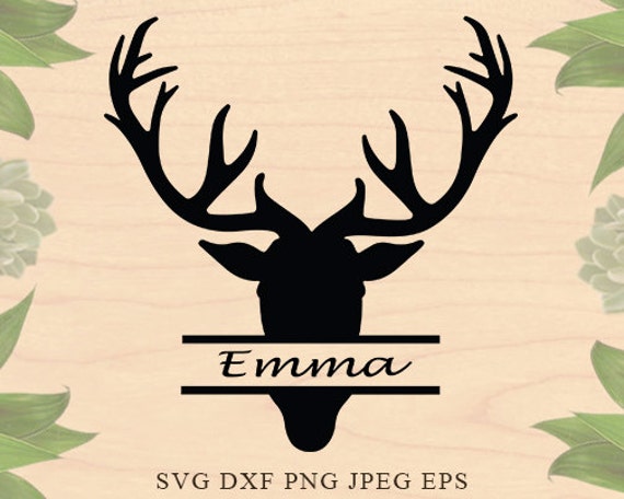 Download Deer Svg Split Monogram Svg Christmas Svg Reindeer Eps Dxf Etsy