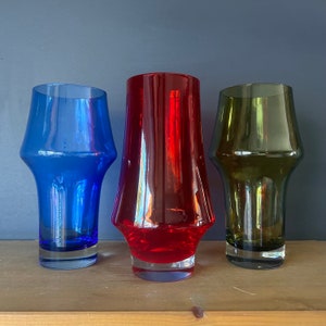 Riihimaki Scandinavian Glass Vase Selection