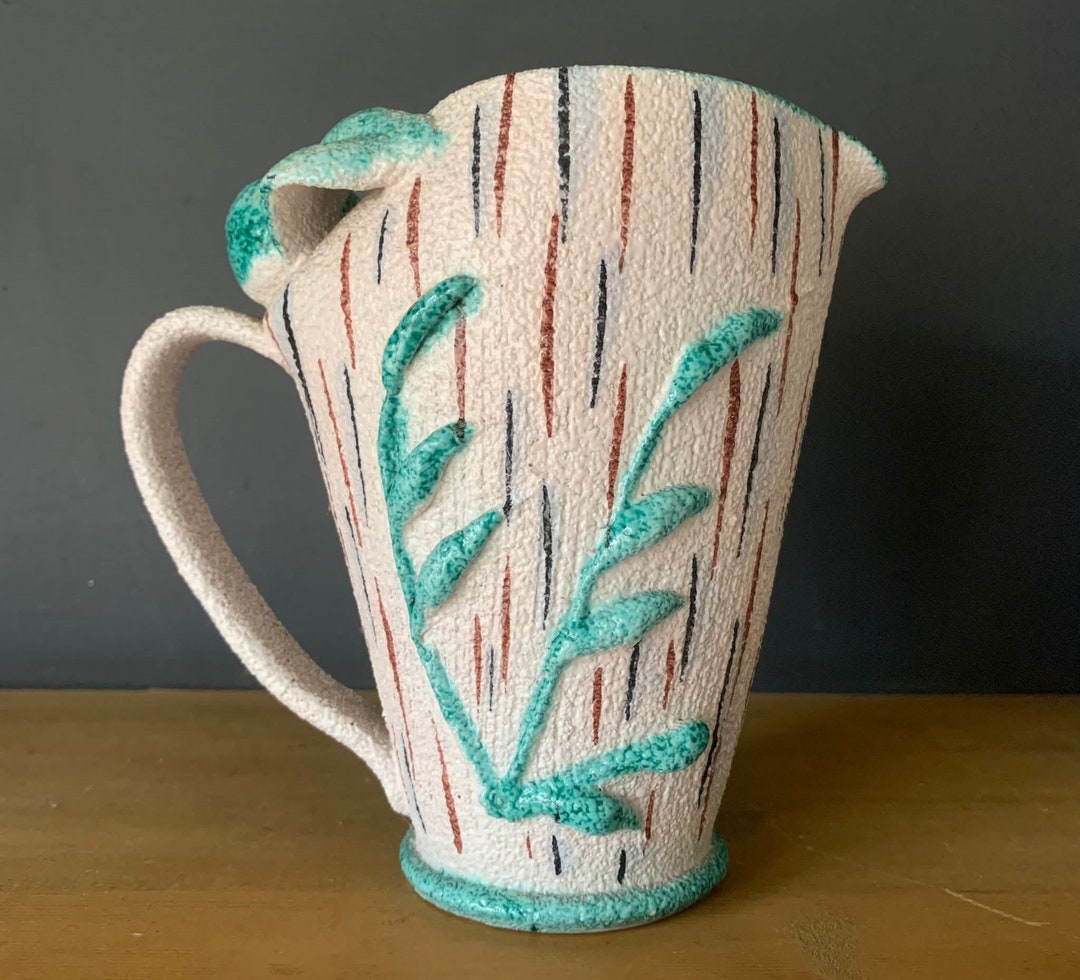 Mid Century Italian Pottery Pitcher - Etsy