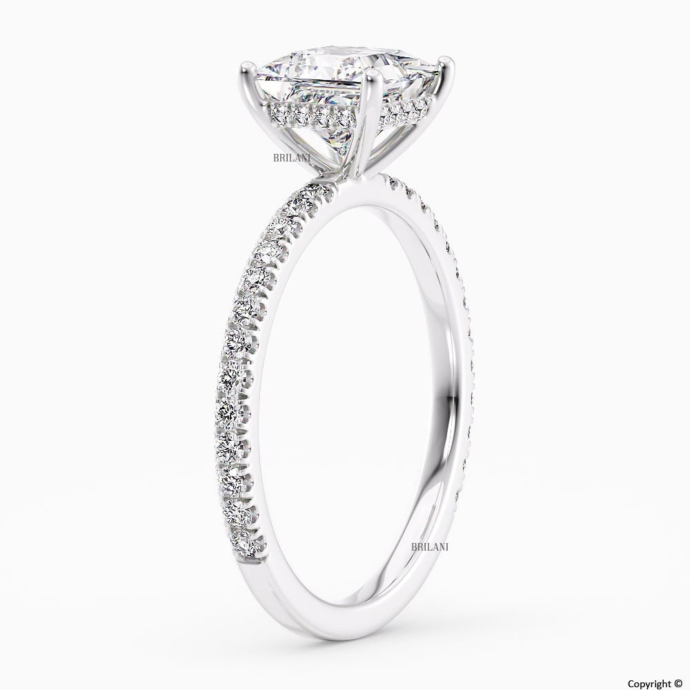 1.5-3.0 Princess Cut Lab Grown Diamond Hidden Halo 1.5-3.0 Princess Cut Lab Grown Diamond Hidden Halo