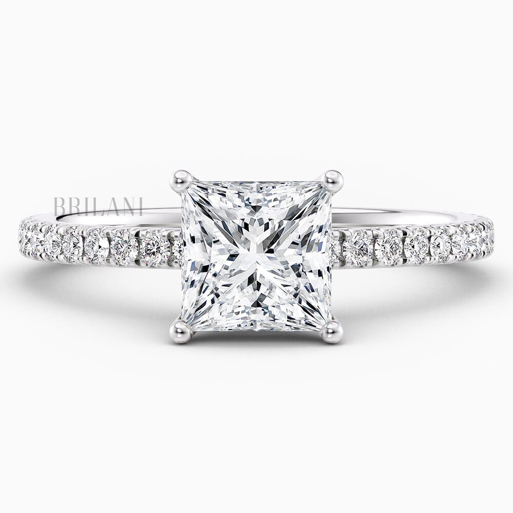 1.5-3.0 Princess Cut Lab Grown Diamond Hidden Halo 1.5-3.0 Princess Cut Lab Grown Diamond Hidden Halo