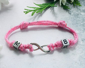 Infinity Bracelet with Initials for Women, Versatile Infinity Bracelet, Sentimental Letterbox Gift For Her, Personalised Infinity Bracelet