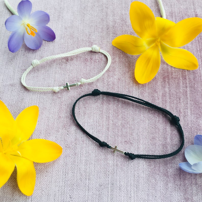 Christian Cross Couple Bracelets His and Her Cross Bracelets Etsy UK