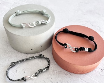 3er Set Familie Infinity Komfort Armbänder, Trennungsangst Geschenk für Kind, Stressabbau Geschenk, Mutter Sohn Armband, Mama Papa Kind Armband