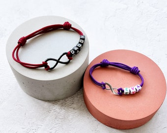 Father's Day Gift to Dad from Little Girl, Daddy & Daughter Infinity Bracelet Set, Father and Daughter Jewellery, Dad and Daughter Bracelets