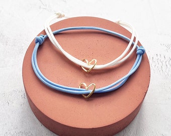 Tobilleras de corazón dorado para mamá y yo, a juego para madre e hija, regalo para mamá de su hija, tobilleras resistentes y totalmente ajustables para actividades al aire libre.