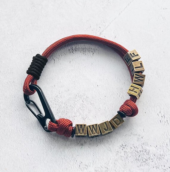 WWJD HWLF Bracelet for Men With Bronze Letters What Would Jesus Do He Would Love First Christian Faith Bracelet Religious Bracelet Men Etsy UK