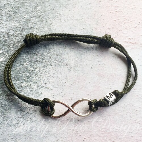 Personalised Mens Infinity Bracelet in Bronze Bronze Etsy UK