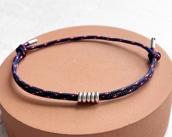 20th | 30th | 40th | 50th | 60th  Birthday gift for Men, Milestone Birthday Bracelet, Decade Bracelet Made from Paracord and Stainless Steel