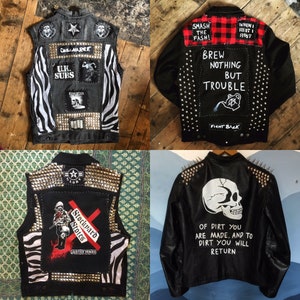 Custom Order Punk Metal Battle Vest Jacket image 5