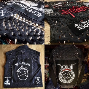 Custom Order Punk Metal Battle Vest Jacket image 3