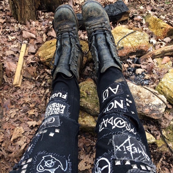 Custom Order Crust Pants Punk Trousers - Etsy Custom Order Crust Pants Punk Trousers - Etsy