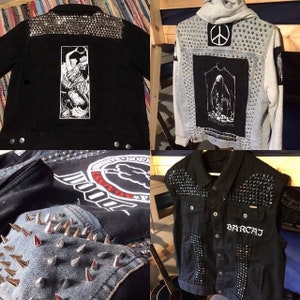 Custom Order Punk Metal Battle Vest Jacket image 7