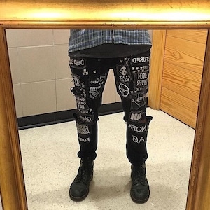 Pantaloni in crosta di ordine personalizzato Pantaloni punk