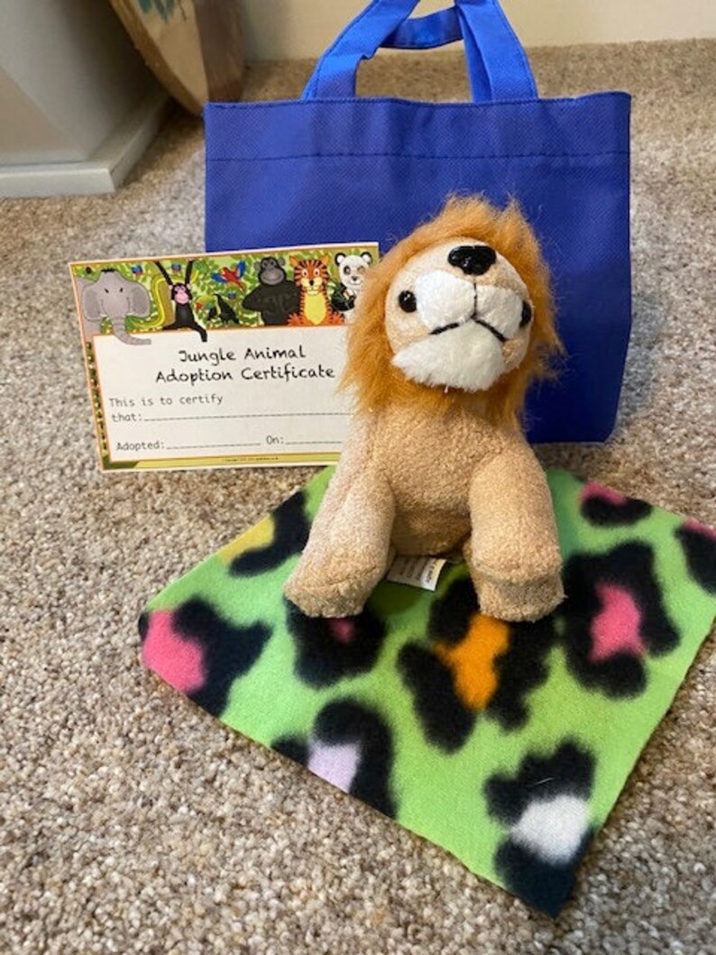 Jungle Animal Adoption Kit Safari Adoption Kit Stuffed Etsy