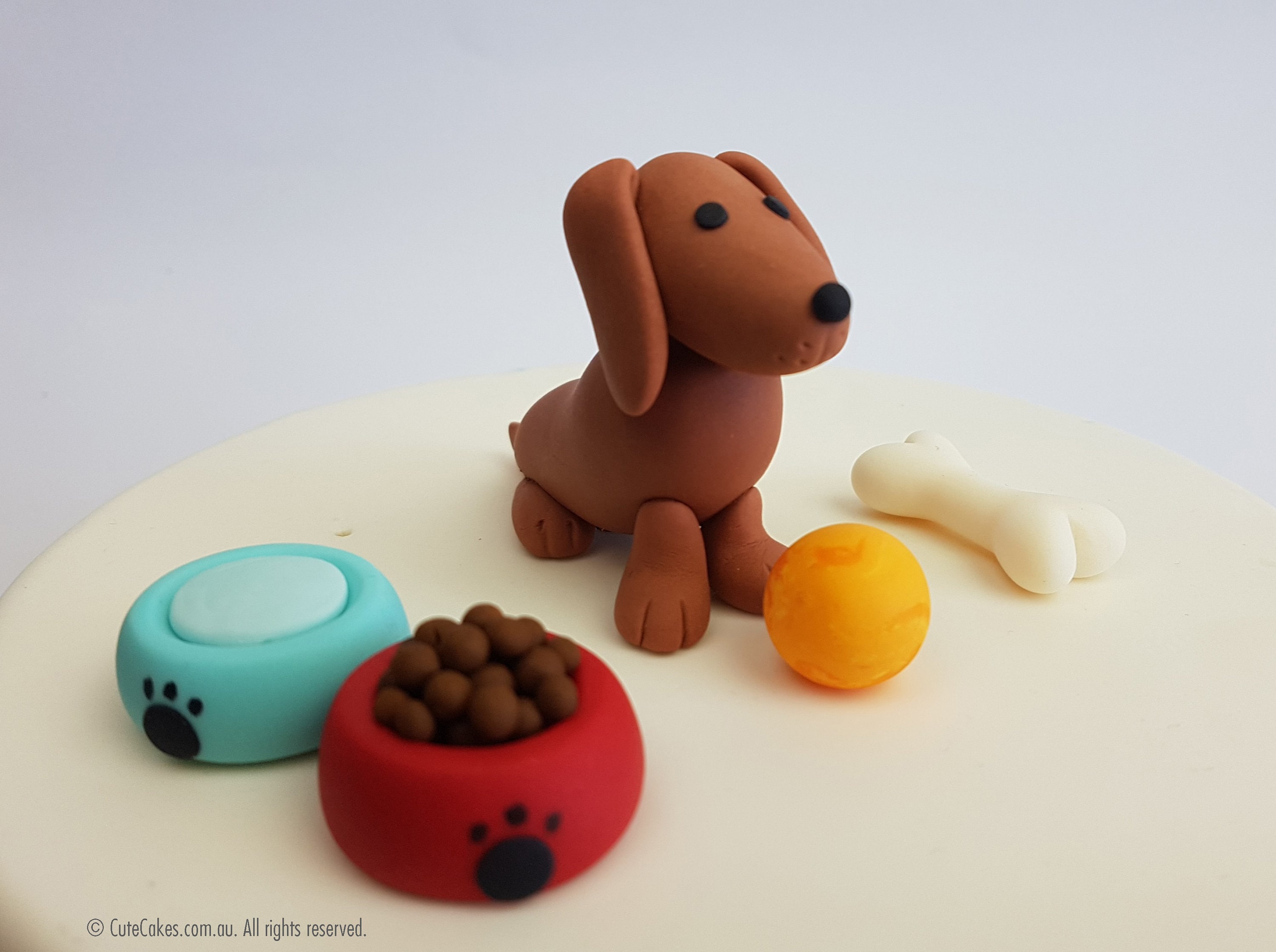 Dachshund Puppy Dog Cake Topper Fondant Decoration 3D Sugar - Etsy ...