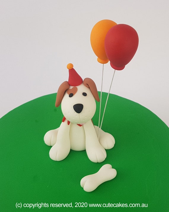 Puppy fondant cake hot sale