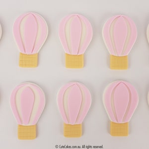 Heißluftballon Cupcake Topper Fondant Dekoration 3D Zucker Handwerk Figuren Geburtstag