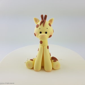 Topo de bolo de girafa Chá de bebê Aniversário Batizado Batismo Selva Zoológico Animal