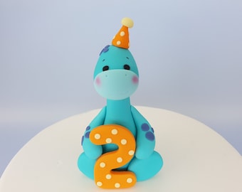 Baby Dino Birthday Cake Topper Dinosaur Party Jurassic Figurine Fondant Decorations