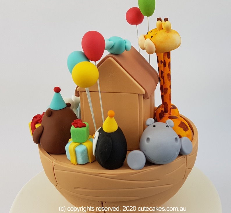 Noah's Ark Cake Toppers Sugar Craft Decorations 3D Etsy Australia