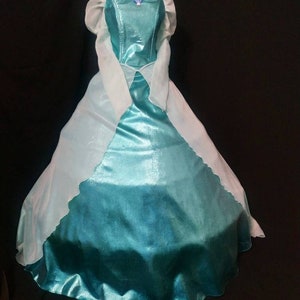 Ariel Cosplay Mermaid Princesses Aqua Sea Green dress CUSTOM ORDER