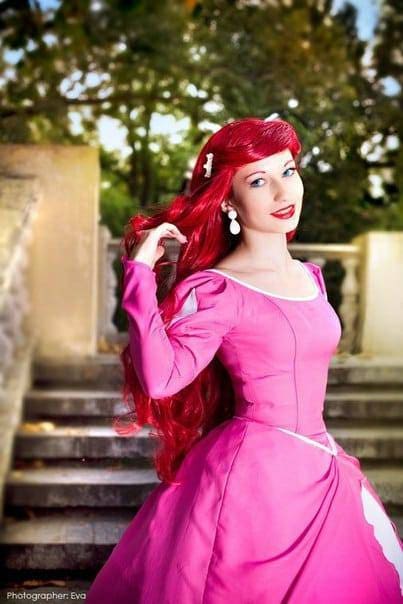 Exclusive Disney Ariel Pink Dress Costume for Women