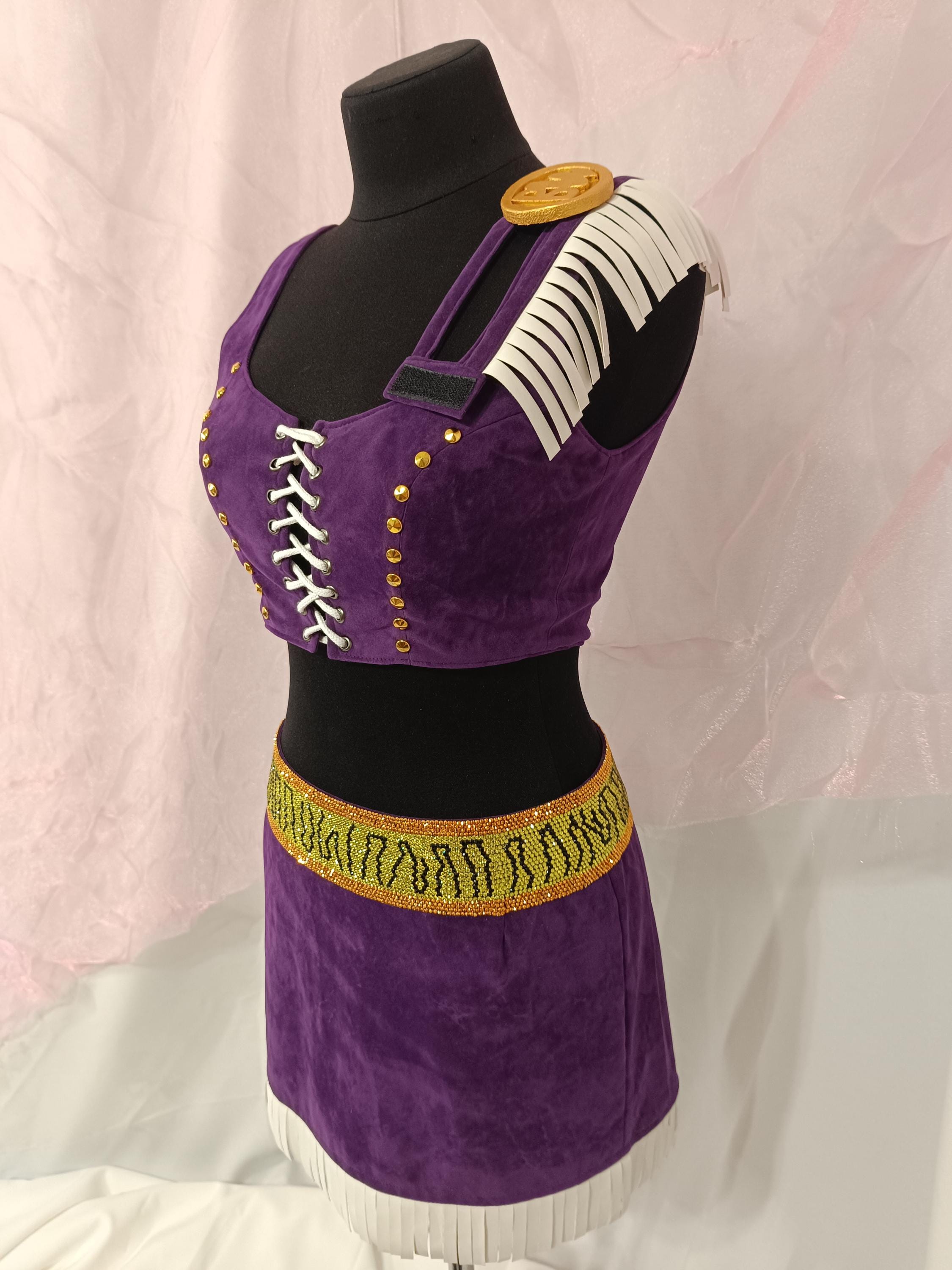 robin purple dress Robin Cosplay 15 Anniversary Purple Nico Robin Dress Cosplay Costume  Halloween Christmas Fancy Dress 6PCS With A hat Accessories