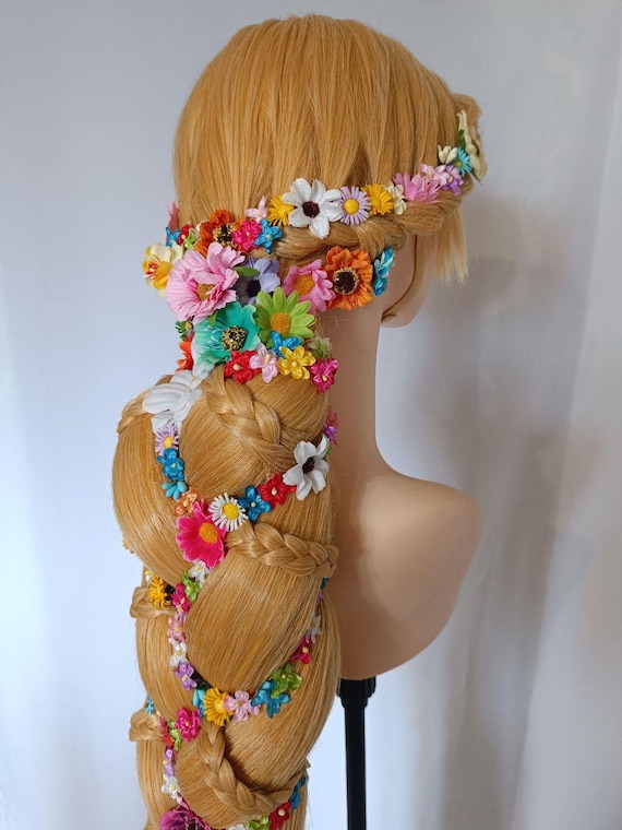 peluca de rapunzel para adulto